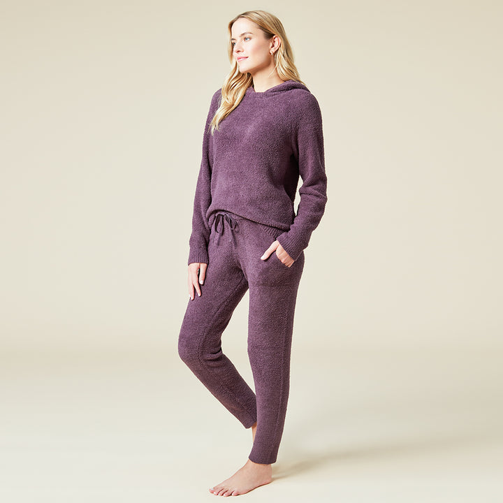 Solid Marshmallow Hoodie Lounge Set - Fig